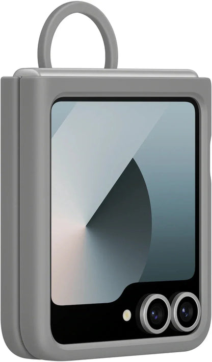 Samsung Silicone Cover With Ring Galaxy Z Flip6 Grey - Essentify