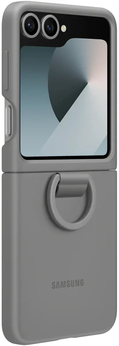 Samsung Silicone Cover With Ring Galaxy Z Flip6 Grey - Essentify