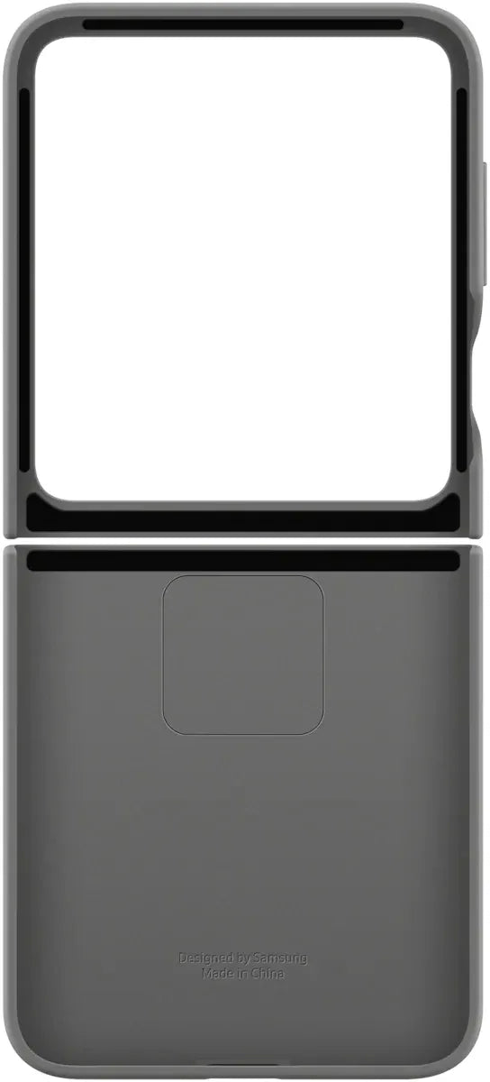 Samsung Silicone Cover With Ring Galaxy Z Flip6 Grey - Essentify