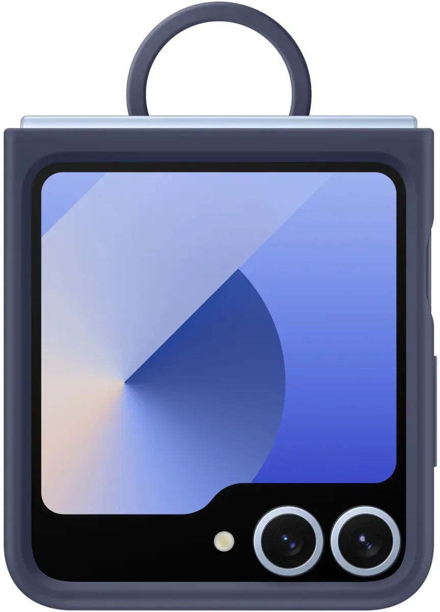 Samsung Silicone Cover With Ring Galaxy Z Flip6 Navy - Essentify