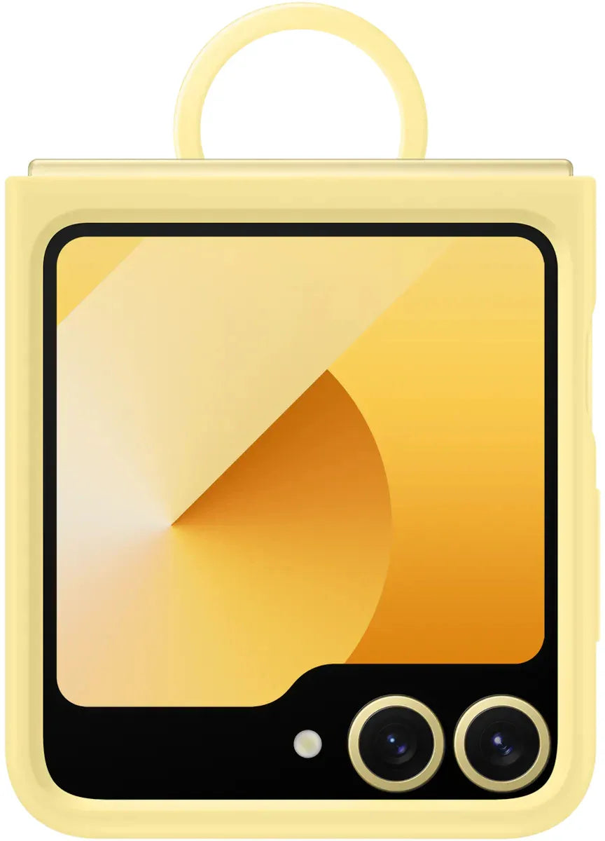 Samsung Silicone Cover With Ring Galaxy Z Flip6 Yellow - Essentify