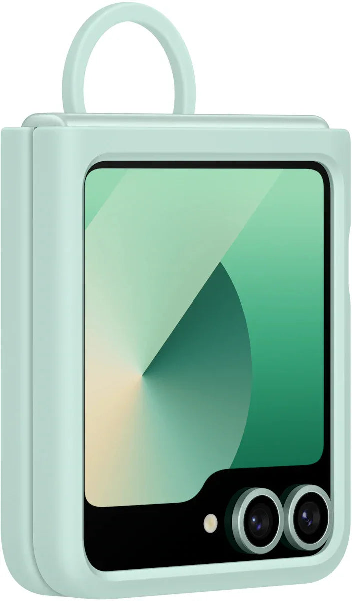 Samsung Silicone Cover With Ring Galaxy Z Flip6 Mint - Essentify