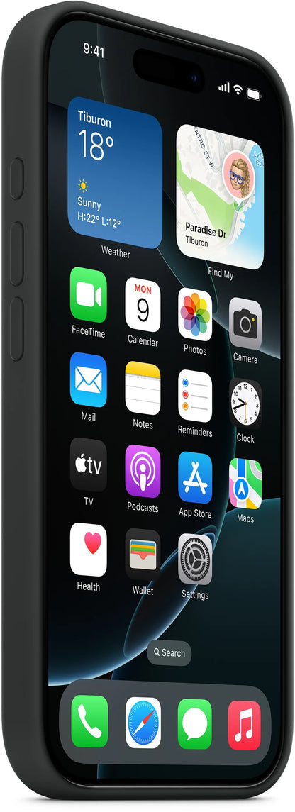 Apple Silicone Case With Magsafe Iphone 16 Pro Black - Essentify