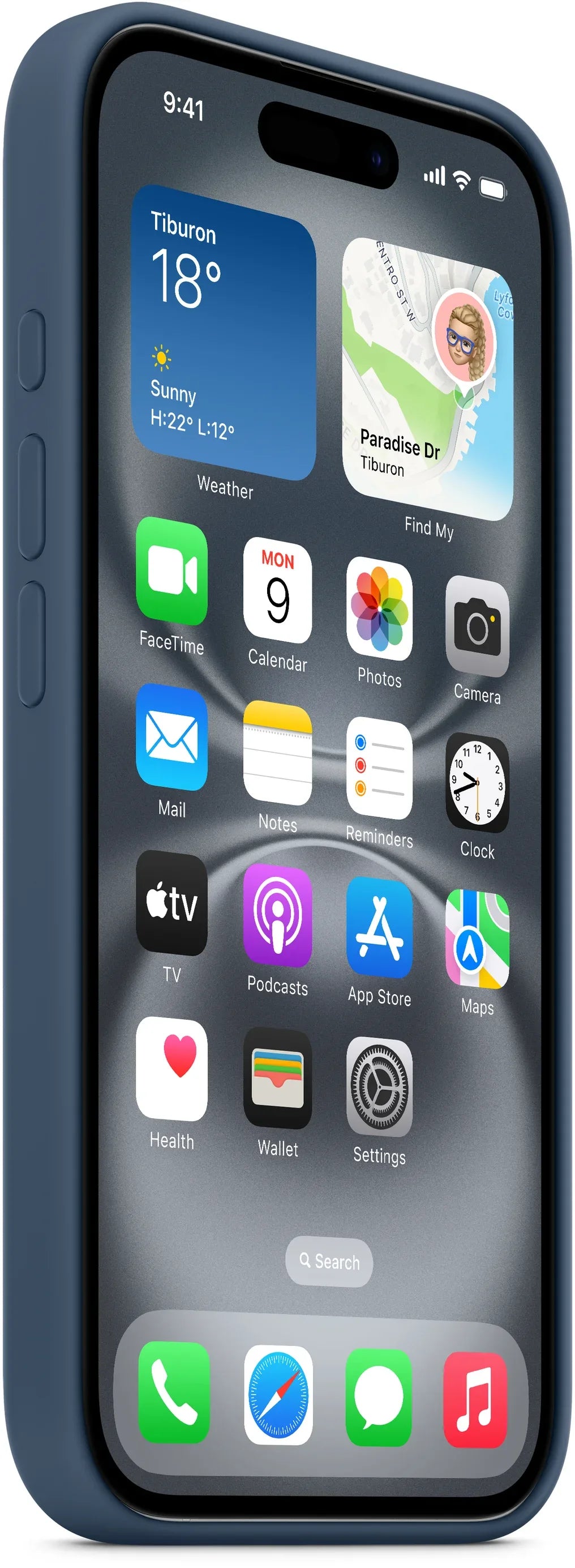 Apple Silicone Case With Magsafe Iphone 16 Plus Denim - Essentify