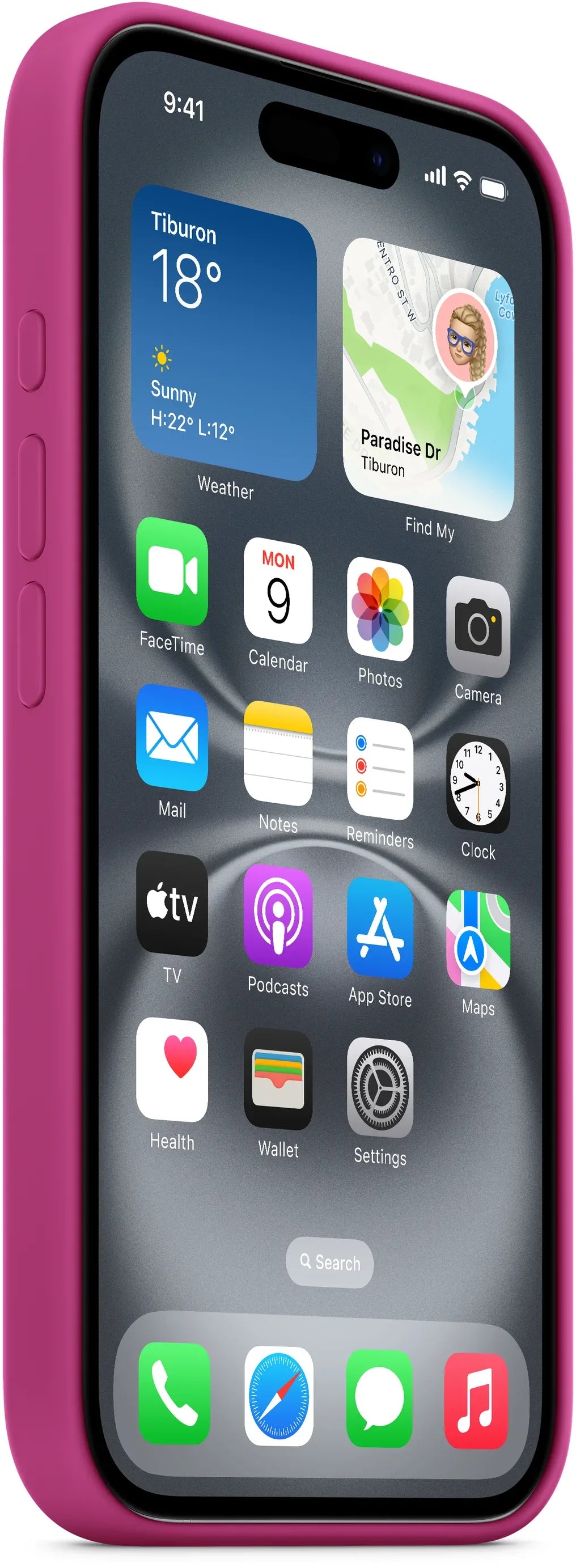 Apple Silicone Case With Magsafe Iphone 16 Fuchsia - Essentify