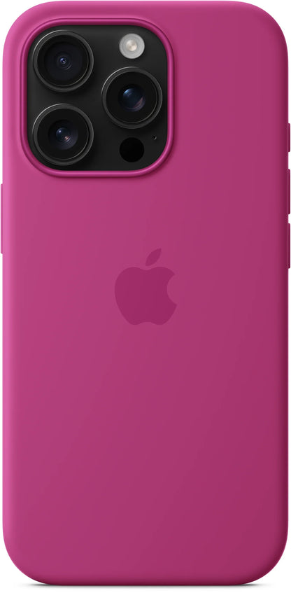 Apple Silicone Case With Magsafe Iphone 16 Pro Fuchsia - Essentify