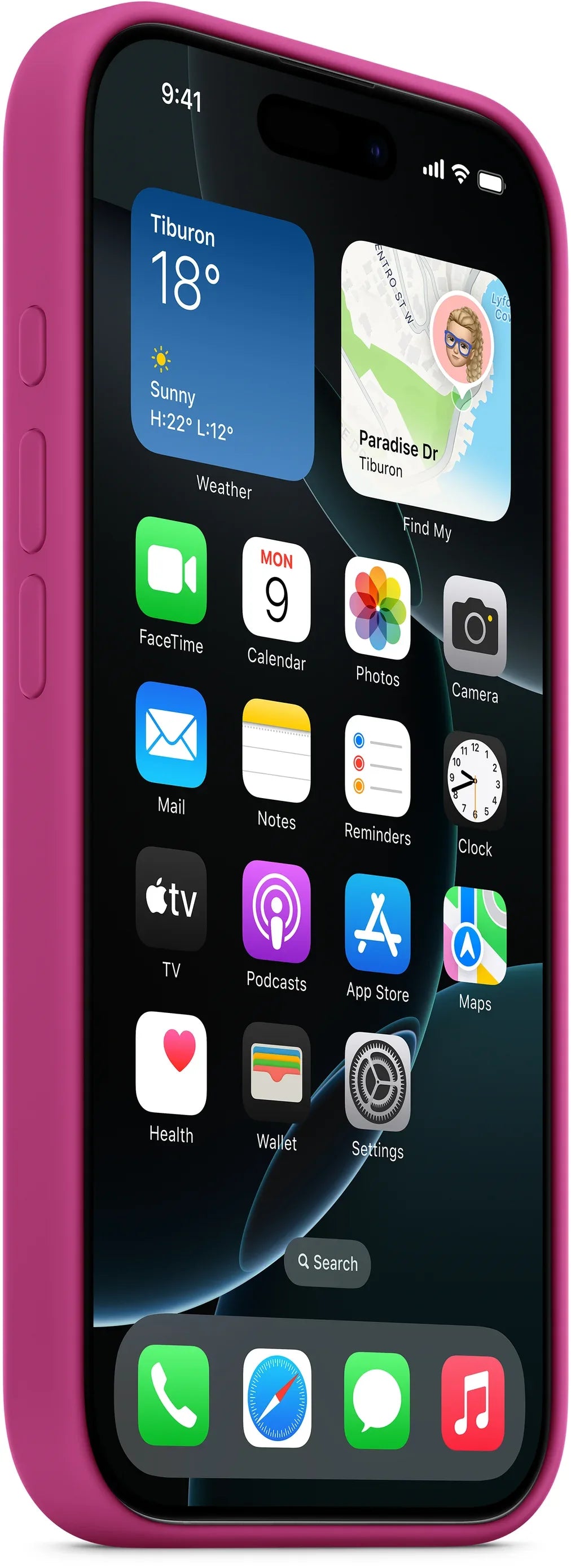 Apple Silicone Case With Magsafe Iphone 16 Pro Fuchsia - Essentify