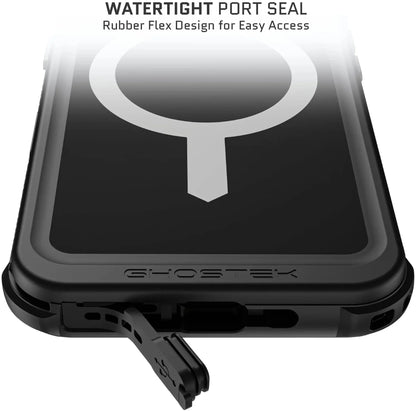 Ghostek Nautical Waterproof Magsafe Case + Belt Swivel Holster Apple Iphone 16 Black - Essentify