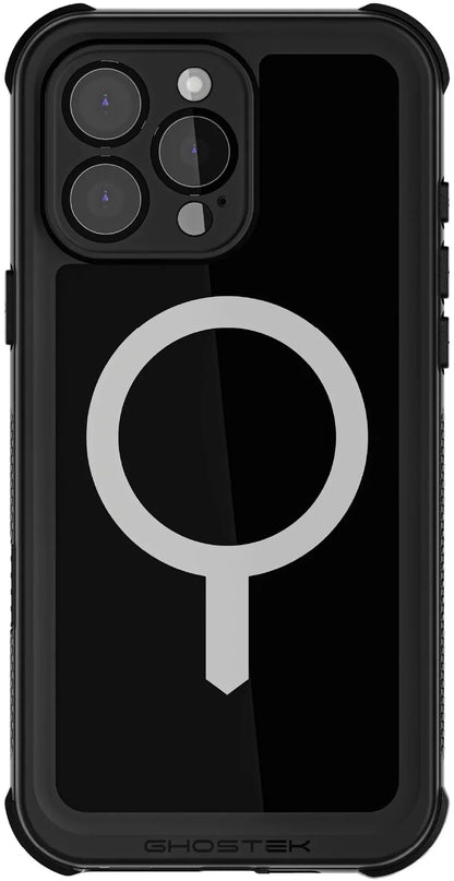 Ghostek Nautical Waterproof Magsafe Case + Belt Swivel Holster Apple Iphone 16 Pro Max Black - Essentify