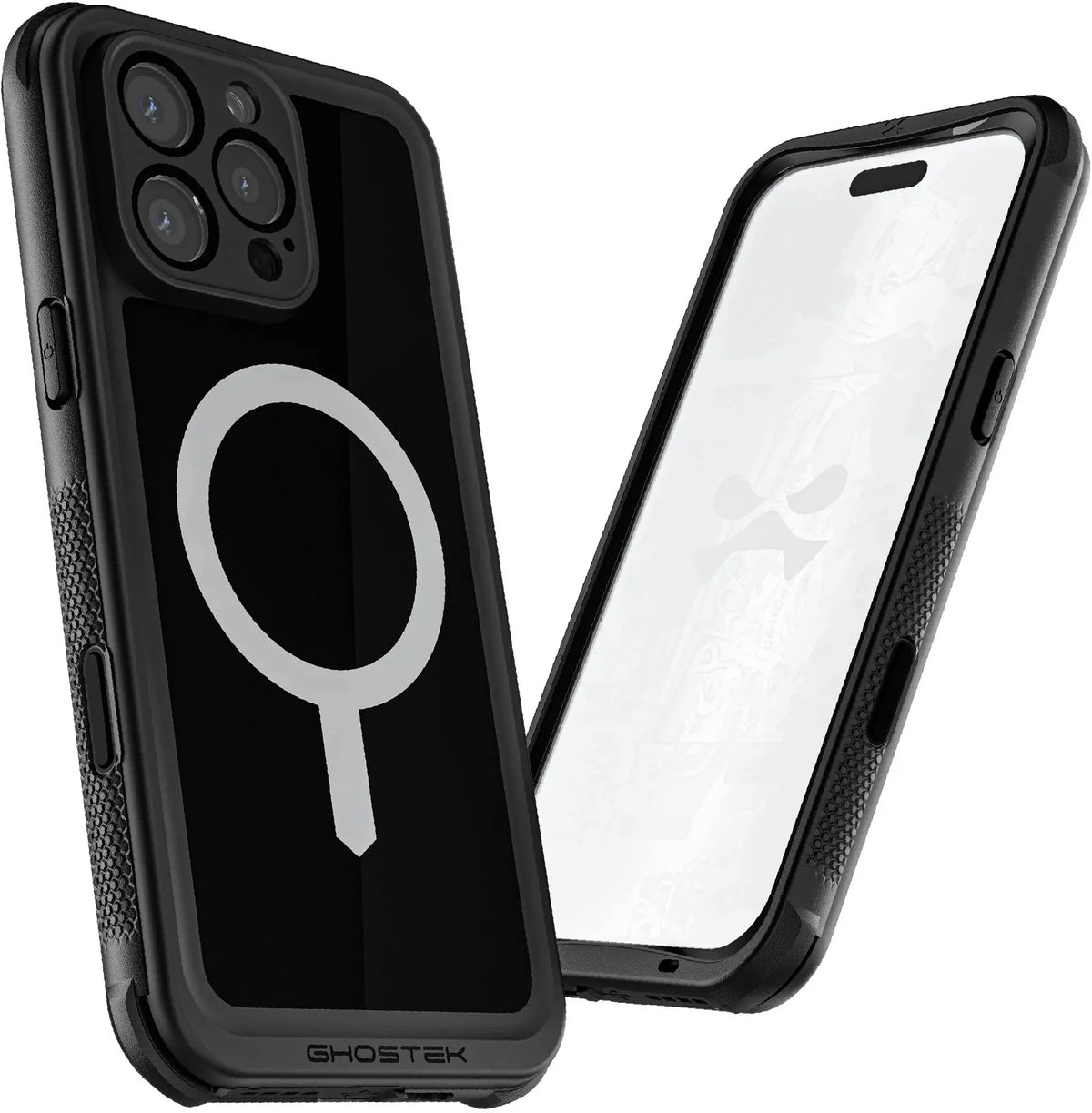 Ghostek Nautical Waterproof Magsafe Case + Belt Swivel Holster Apple Iphone 16 Pro Max Black - Essentify