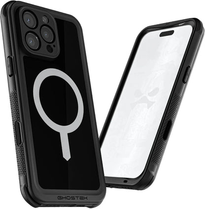 Ghostek Nautical Waterproof Magsafe Case + Belt Swivel Holster Apple Iphone 16 Pro Max Black - Essentify