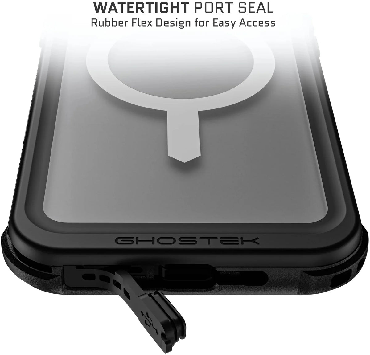 Ghostek Nautical Waterproof Magsafe Case + Belt Swivel Holster Apple Iphone 16 Pro Max Clear - Essentify
