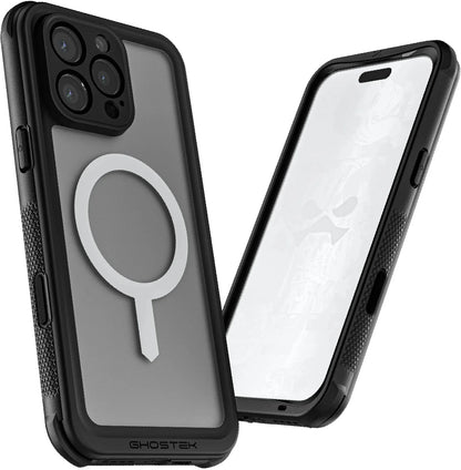 Ghostek Nautical Waterproof Magsafe Case + Belt Swivel Holster Apple Iphone 16 Pro Max Clear - Essentify