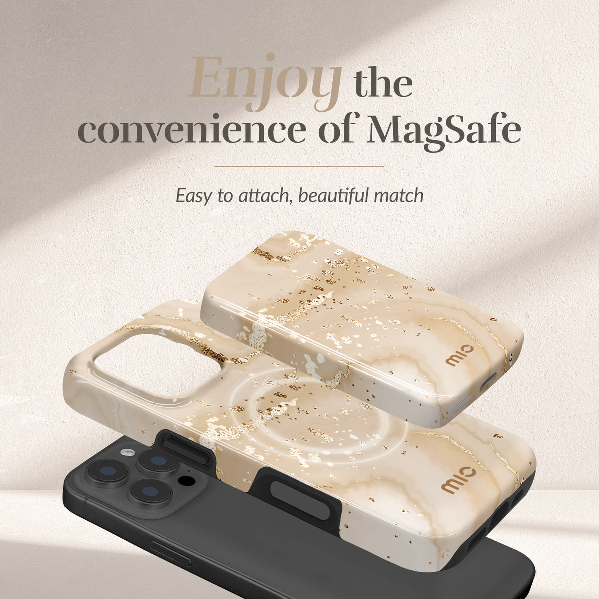 Mio By Mobilize Mio Powerbank 5000Mah With Double Sided Magsafe Compatibility Gold Marble - Glossy