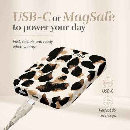 Mio By Mobilize Mio Powerbank 5000Mah With Double Sided Magsafe Compatibility  Leopard - Matt