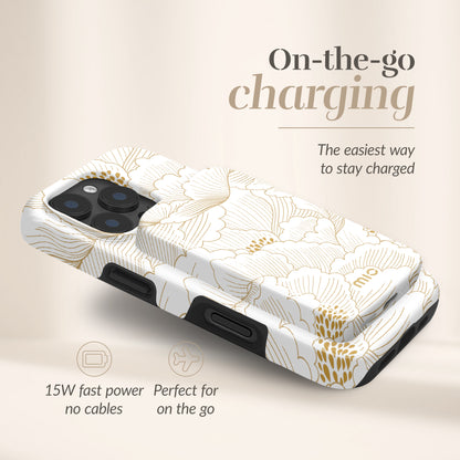 Mio By Mobilize Mio Powerbank 5000Mah With Double Sided Magsafe Compatibility White Roses - Glossy
