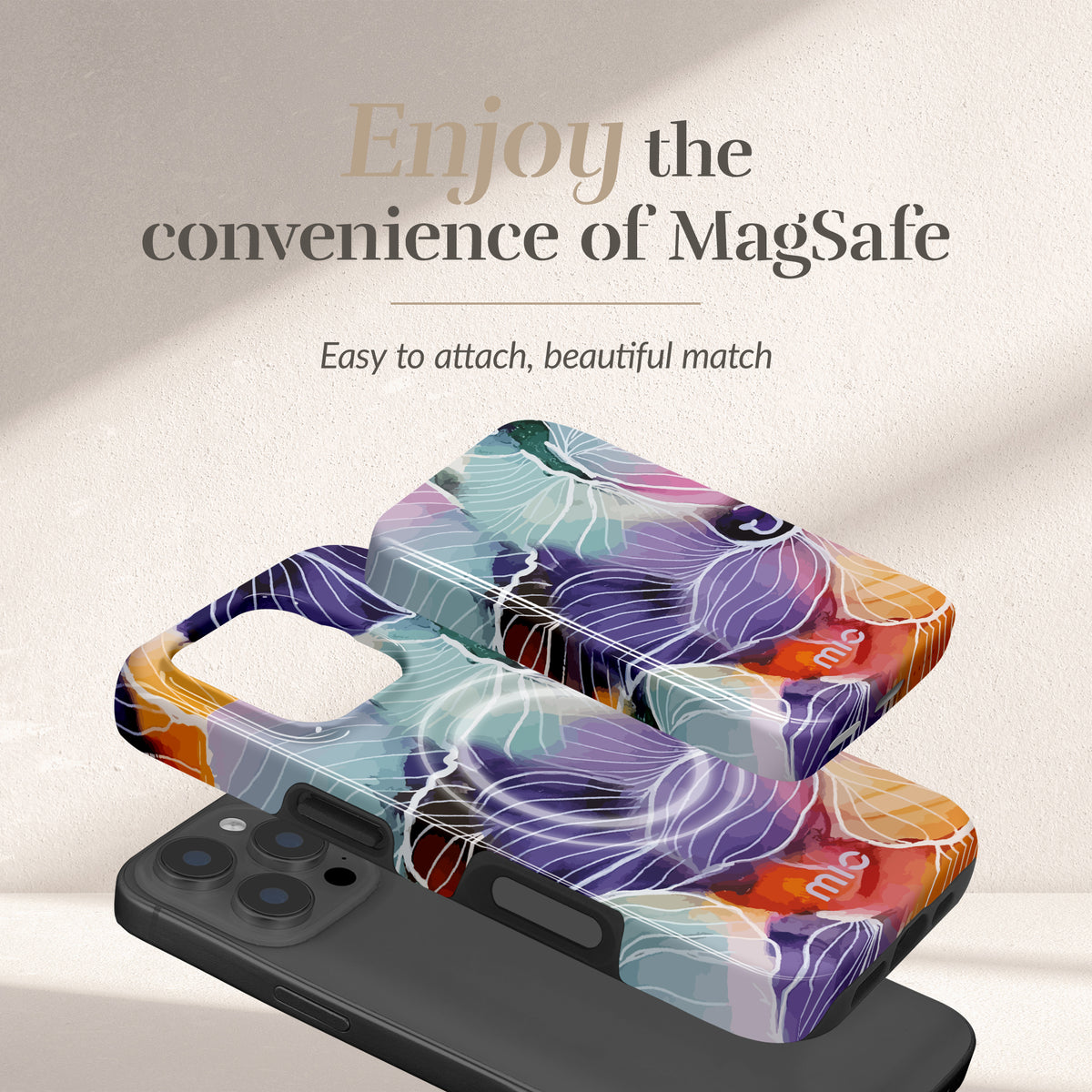 Mio By Mobilize Mio Powerbank 5000Mah With Double Sided Magsafe Compatibility Flowers - Glossy