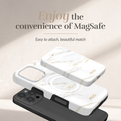 Mio By Mobilize Mio Powerbank 5000Mah With Double Sided Magsafe Compatibility White Marble - Matt