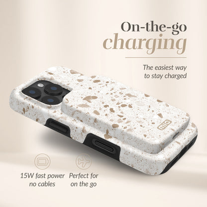 Mio By Mobilize Mio Powerbank 5000Mah With Double Sided Magsafe Compatibility Soft Terrazzo - Matt
