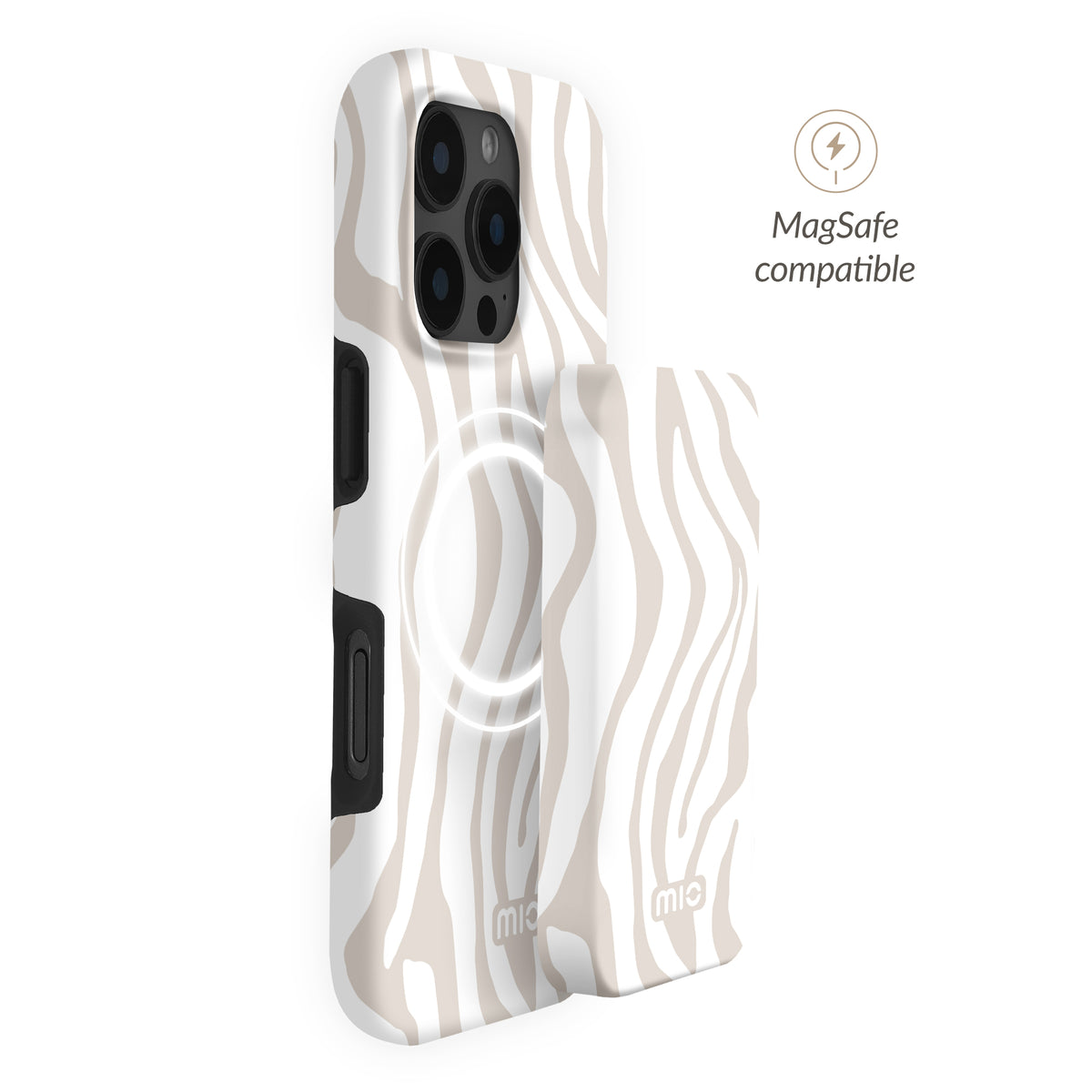 Mio By Mobilize Mio Powerbank 5000Mah With Double Sided Magsafe Compatibility Sandy Zebra - Matt
