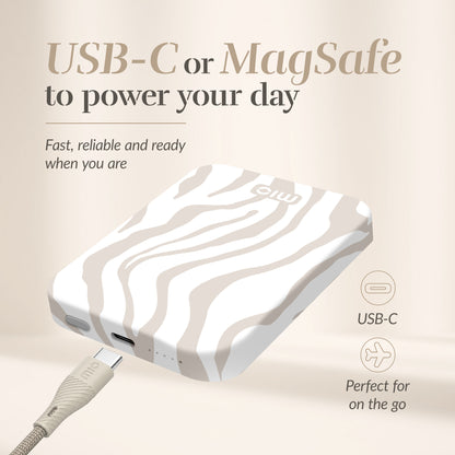 Mio By Mobilize Mio Powerbank 5000Mah With Double Sided Magsafe Compatibility Sandy Zebra - Matt