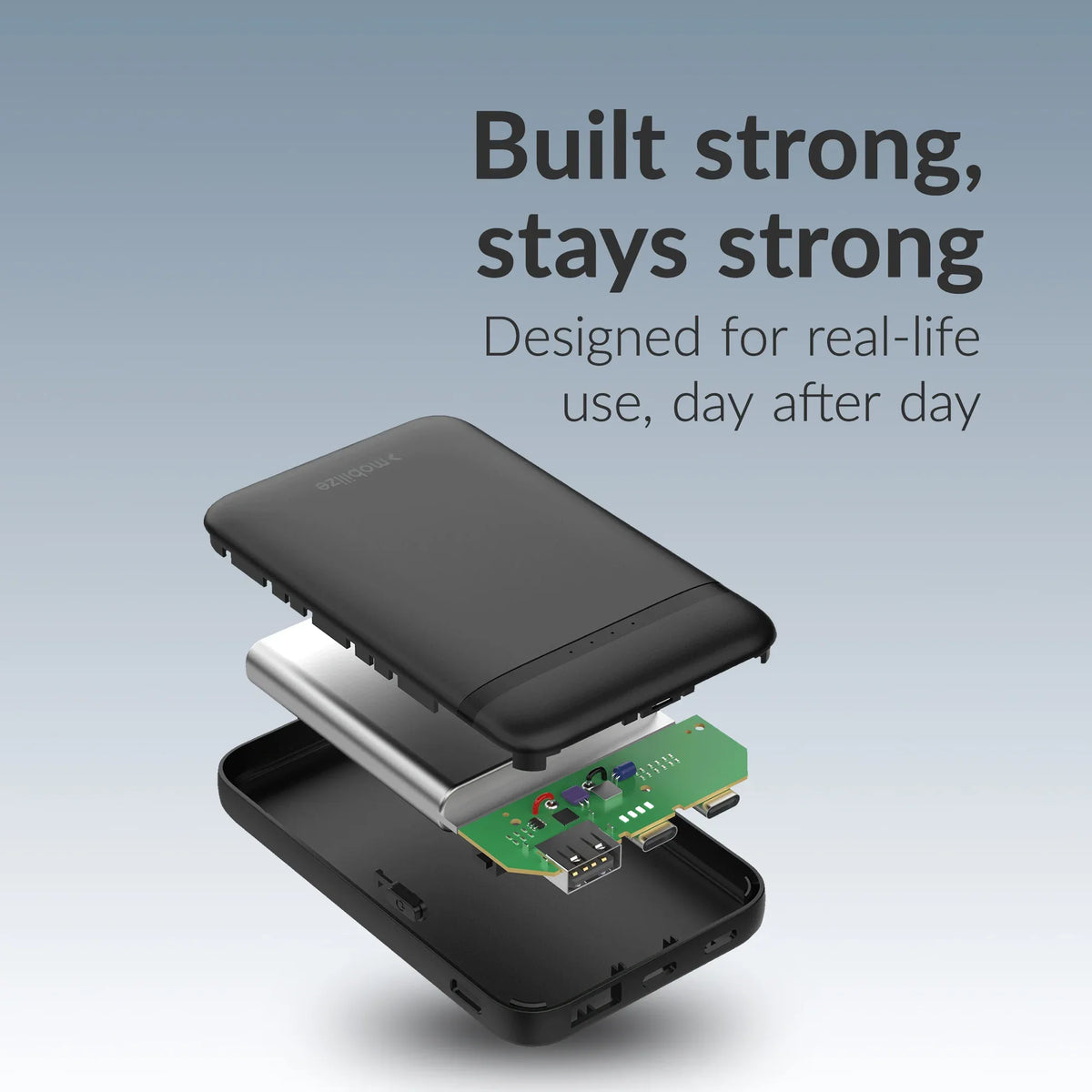 Mobilize Power Bank 5000Mah 10W Black - Essentify