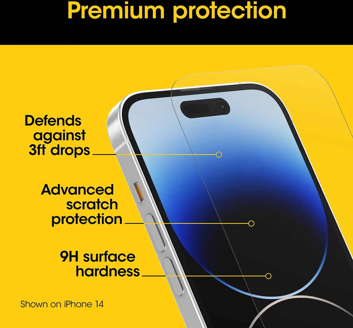Otterbox Premium Glass Screen Protector Apple Iphone 15 Plus Clear - Essentify