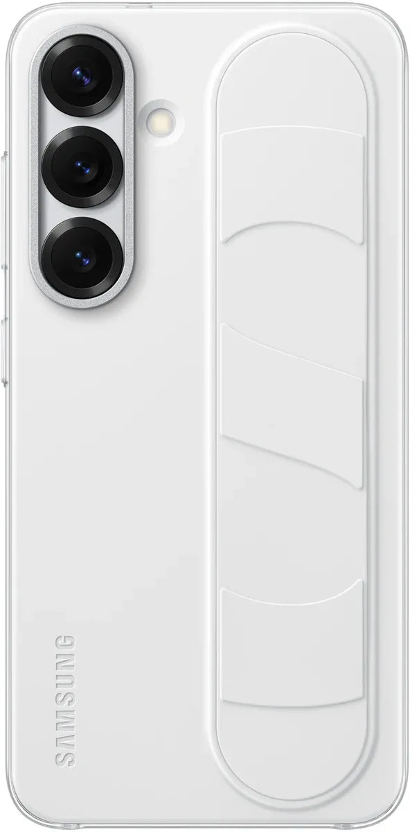 Samsung Standing Grip Case Galaxy S25 5G White - Essentify