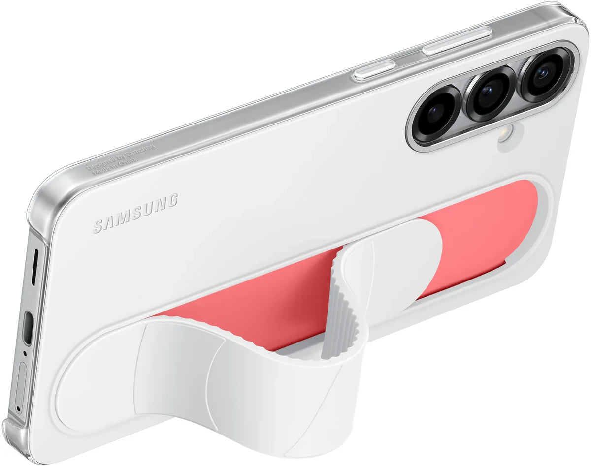 Samsung Standing Grip Case Galaxy S25+ 5G White - Essentify