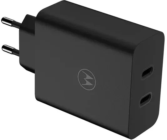 Motorola Turbopower Dual Usb-C Wall Charger Incl. Usb-C Cable 2M. 125W Black - Essentify