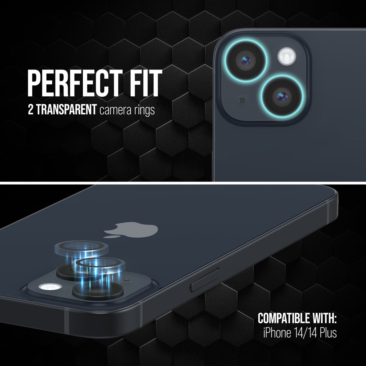 Striker Single Lens Glass Camera Protector - Transparent - Apple Iphone 14/14 Plus