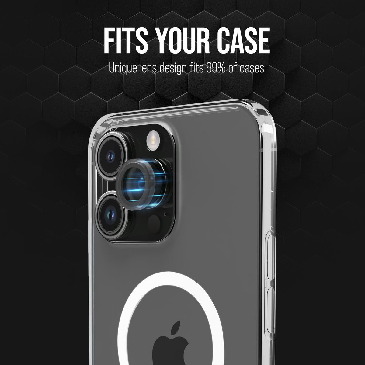 Striker Single Lens Glass Camera Protector - Transparent - Apple Iphone 15 Pro/15 Pro Max