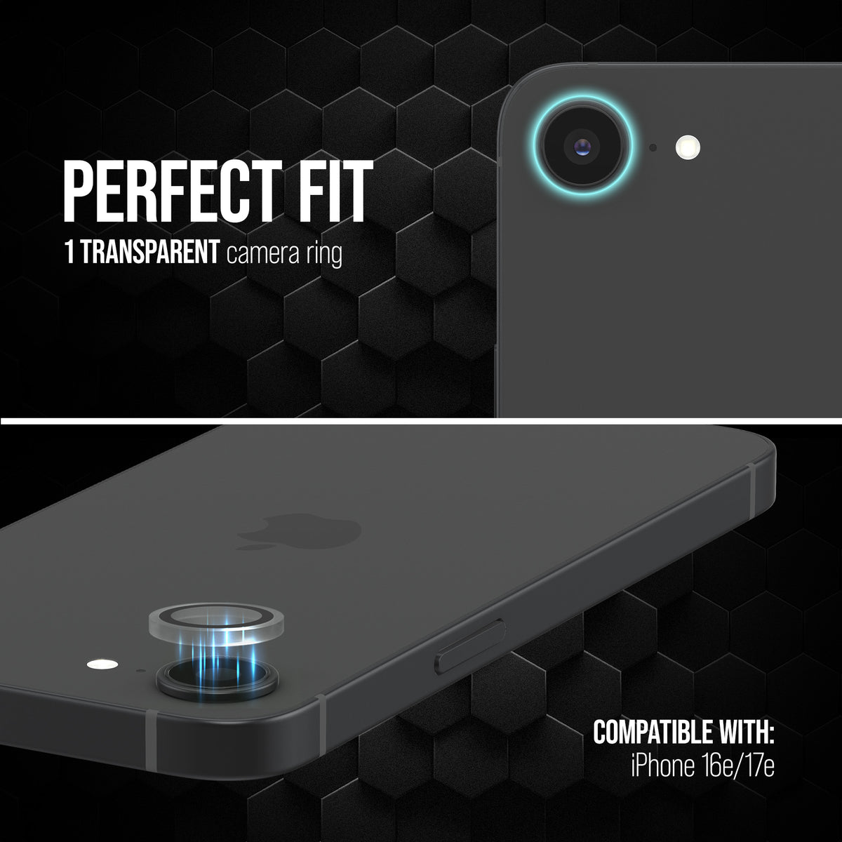 Striker Single Lens Glass Camera Protector - Transparent - Apple Iphone 16E/17E