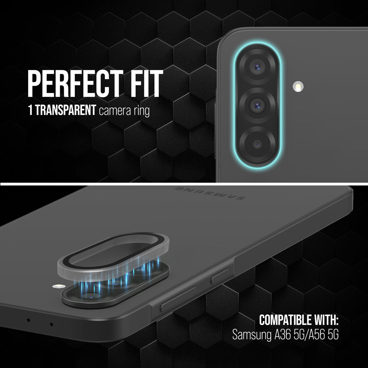 Striker Single Lens Glass Camera Protector - Transparent - Samsung Galaxy A36 5G/A56 5G