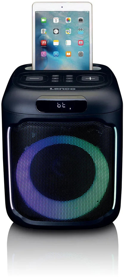 Lenco Bluetooth Party Speaker + Remote + Microphone Black - Essentify