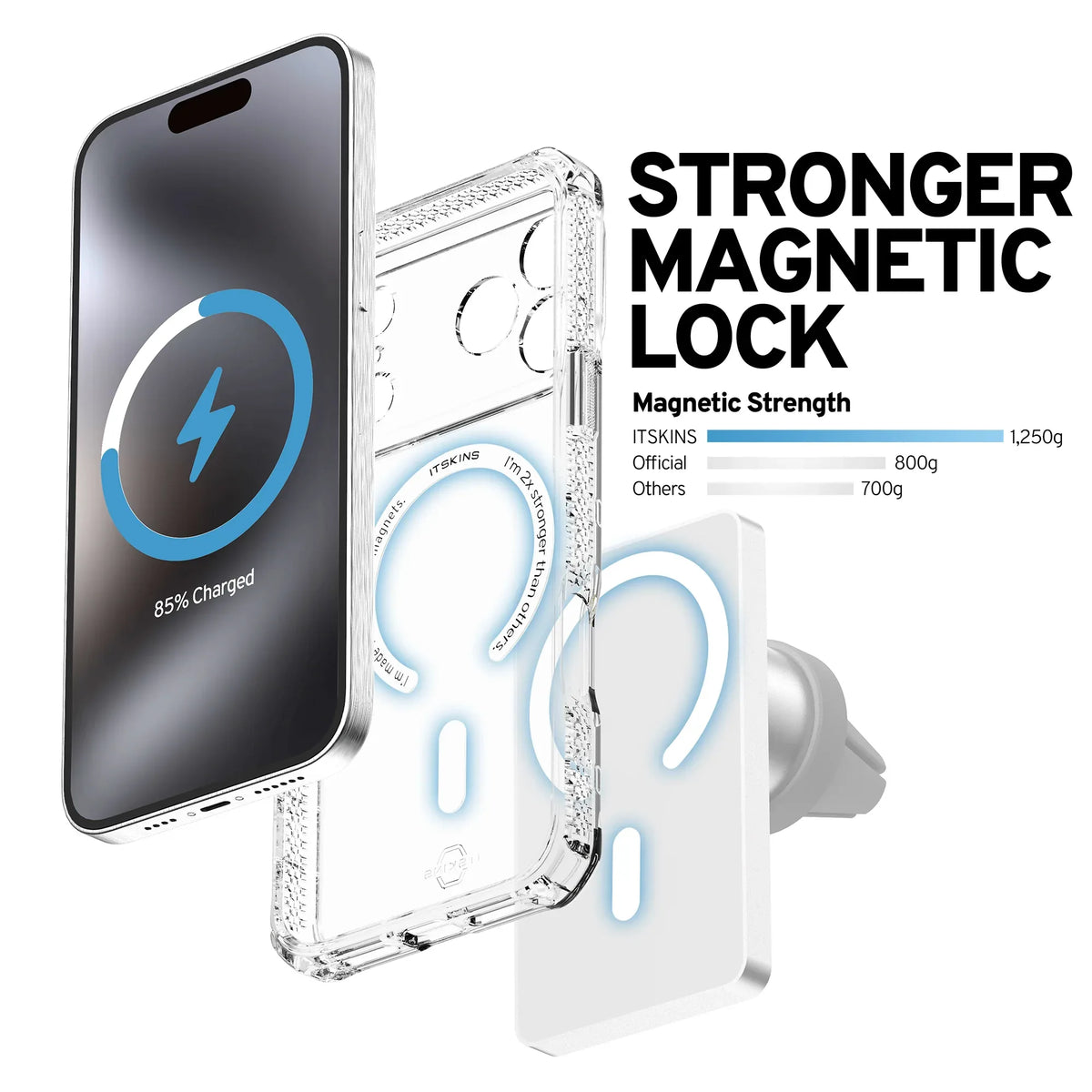 Itskins Level 2 Hybridmagclear_R For Apple Iphone 17 Pro Transparent - Essentify