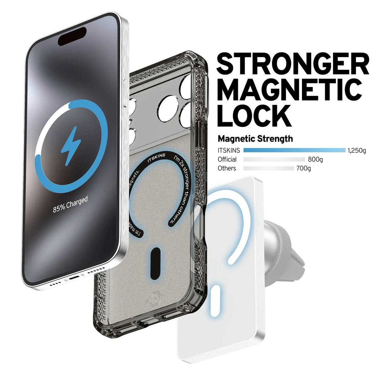 Itskins Level 2 Hybridmagfrost_R For Apple Iphone 17 Pro Black - Essentify