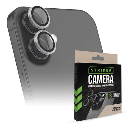 Striker Single Lens Glass Camera Protector - Transparent - Apple Iphone 16/16 Plus/17 - Essentify