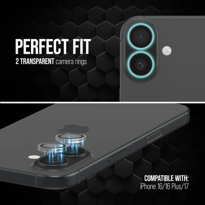 Striker Single Lens Glass Camera Protector - Transparent - Apple Iphone 16/16 Plus/17 - Essentify