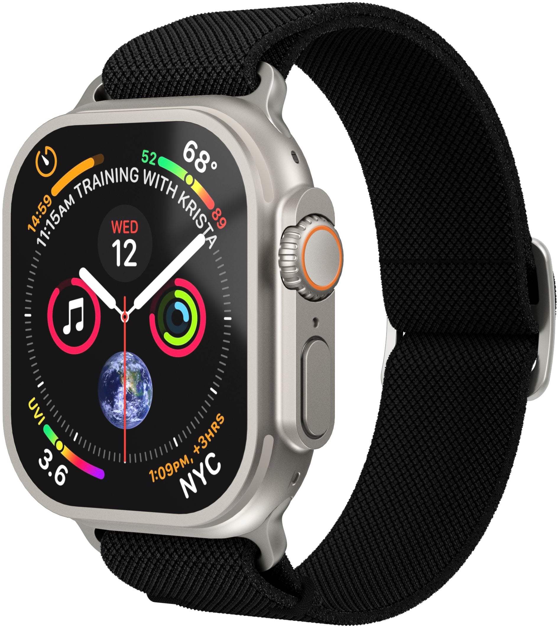 Vonmählen Classic Nylon Loop For Apple Watch 40 - 41 - 42Mm One Size Black