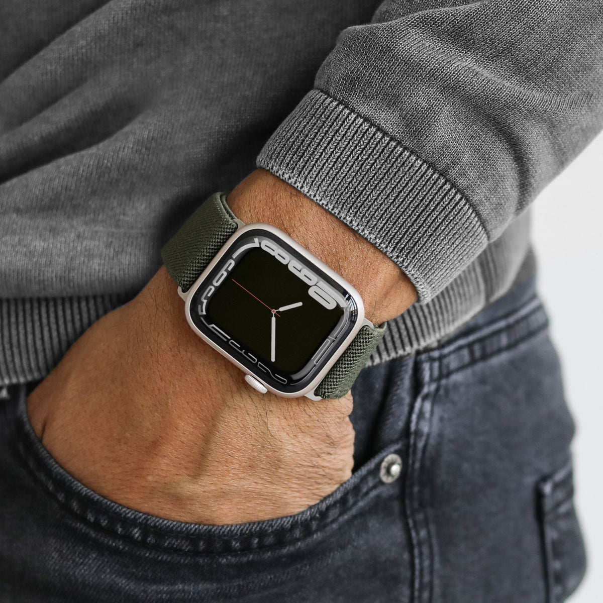 Vonmählen Classic Nylon Loop For Apple Watch 44 - 45 - 46 - 49Mm One Size Olive