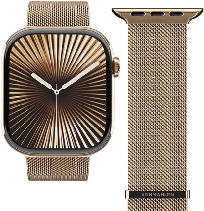 Vonmählen Milanese Loop 2 For Apple Watch 44 - 45 - 46 - 49Mm One Size Sunset Gold