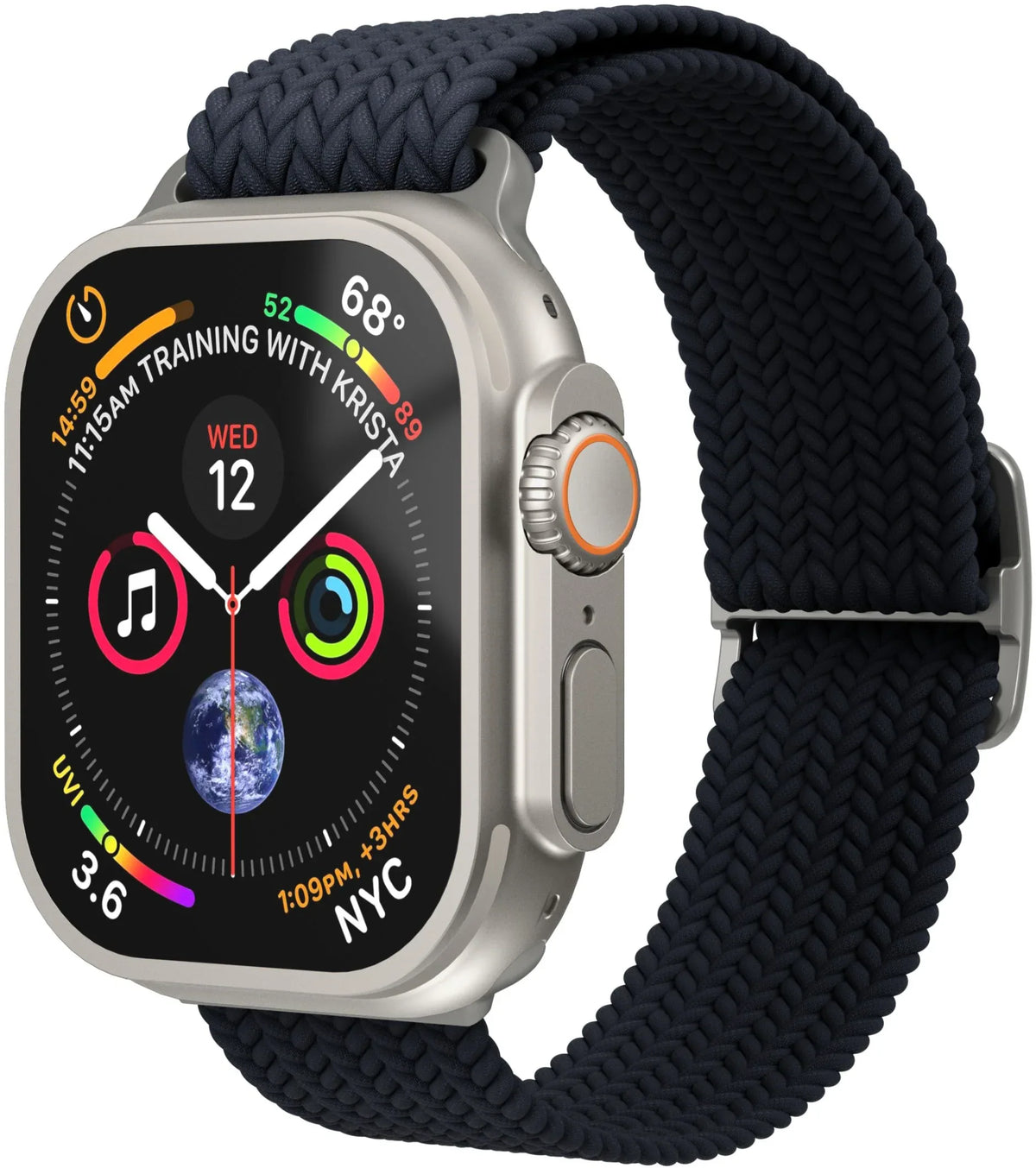 Vonmählen Woven Loop For Apple Watch 44 - 45 - 46 - 49Mm One Size Navy - Essentify