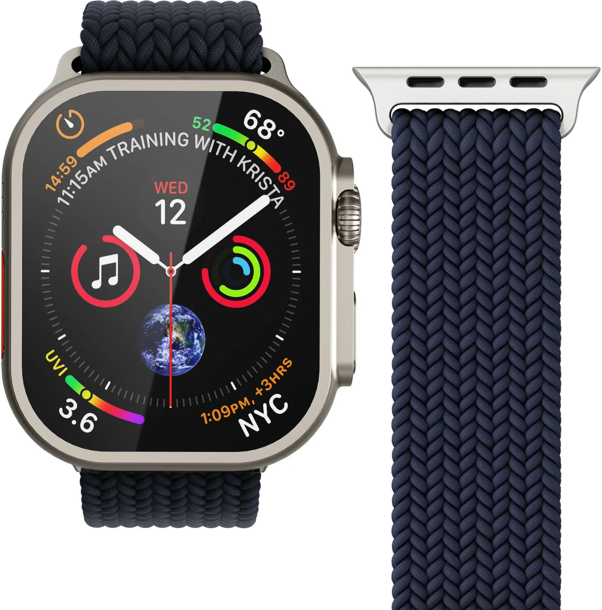 Vonmählen Woven Loop For Apple Watch 44 - 45 - 46 - 49Mm One Size Navy - Essentify