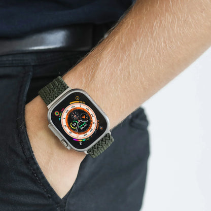 Vonmählen Woven Loop For Apple Watch 44 - 45 - 46 - 49Mm One Size Olive - Essentify