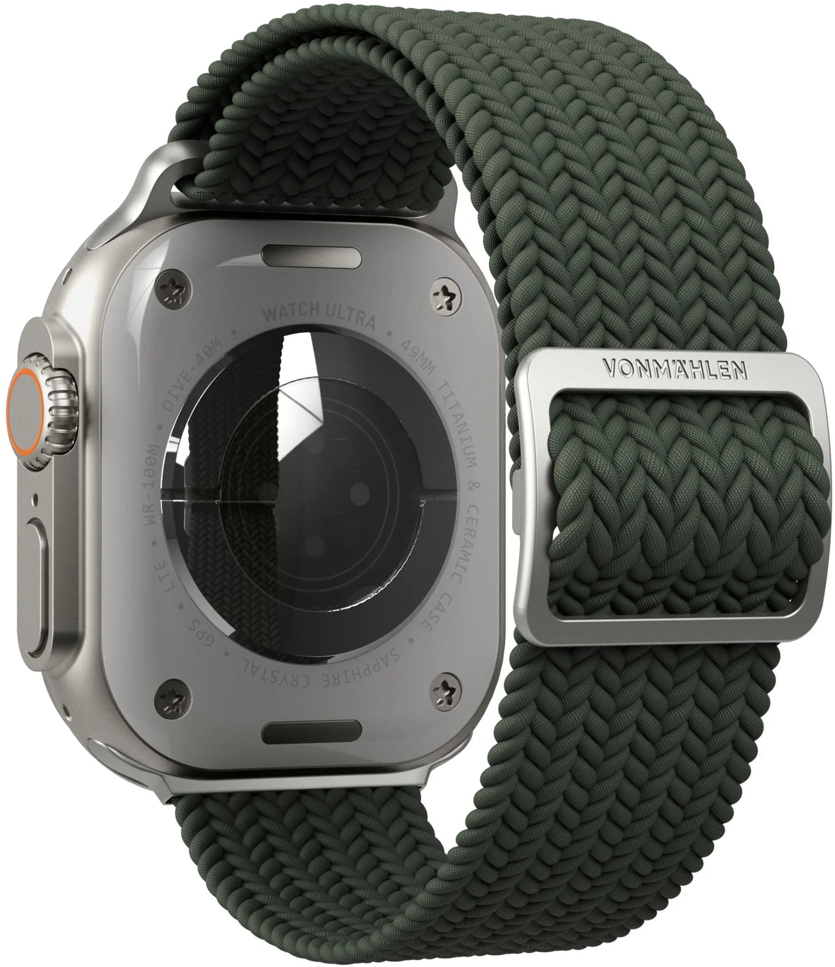 Vonmählen Woven Loop For Apple Watch 44 - 45 - 46 - 49Mm One Size Olive - Essentify