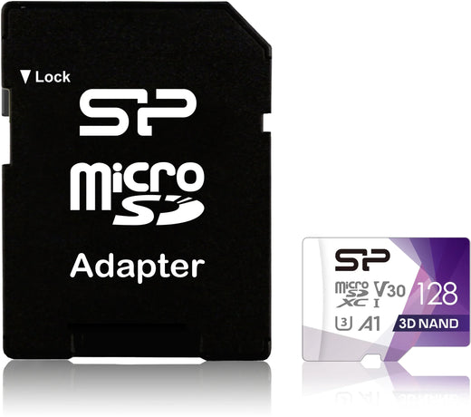 Silicon Power Superior Pro Micro Sdhc Incl. Sd Adapter 128Gb Uhs-1 U3 A1 V30 Class 10 Color - Essentify