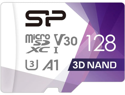 Silicon Power Superior Pro Micro Sdhc Incl. Sd Adapter 128Gb Uhs-1 U3 A1 V30 Class 10 Color - Essentify