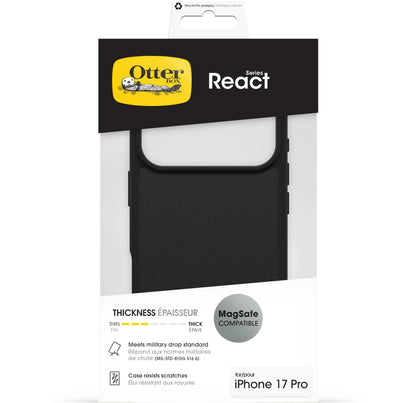Otterbox React Magsafe Series Apple Iphone 17 Pro Clear/Black - Essentify