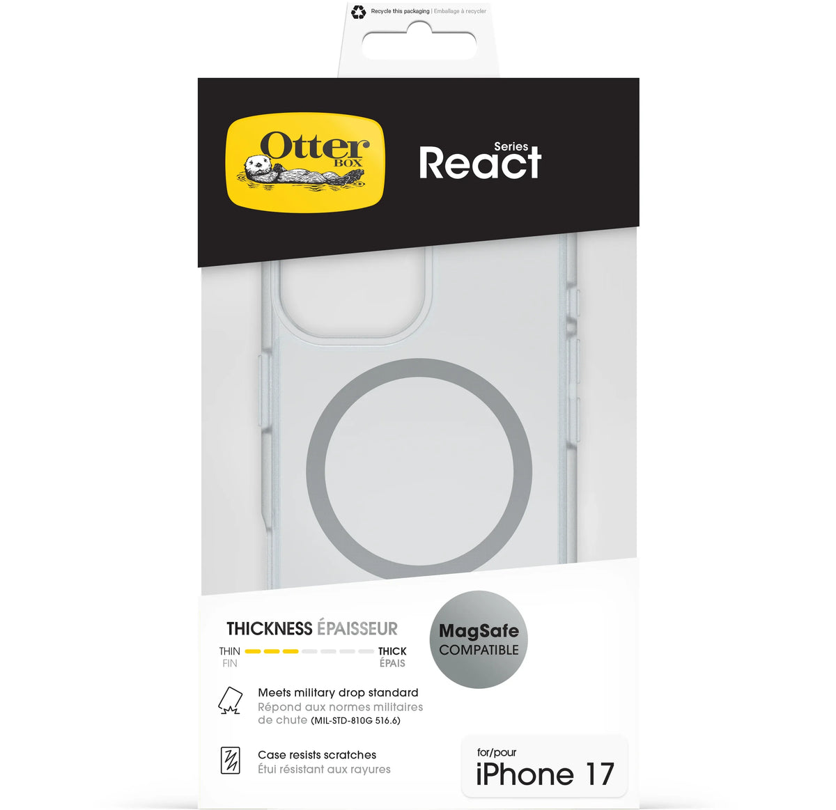 Otterbox React Magsafe Series Apple Iphone 17 Clear - Essentify